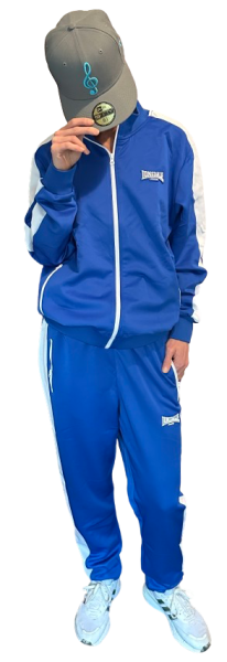 Lonsdale C Frontlassic Track Suit With Hooded and Zip MANHAY Basic BoxingSuit in Blue White 