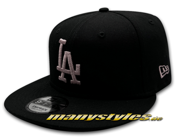 LA Dodgers MLB 9FIFTY League Essential Cap Black Dark Rose (Baby Pink) von New Era