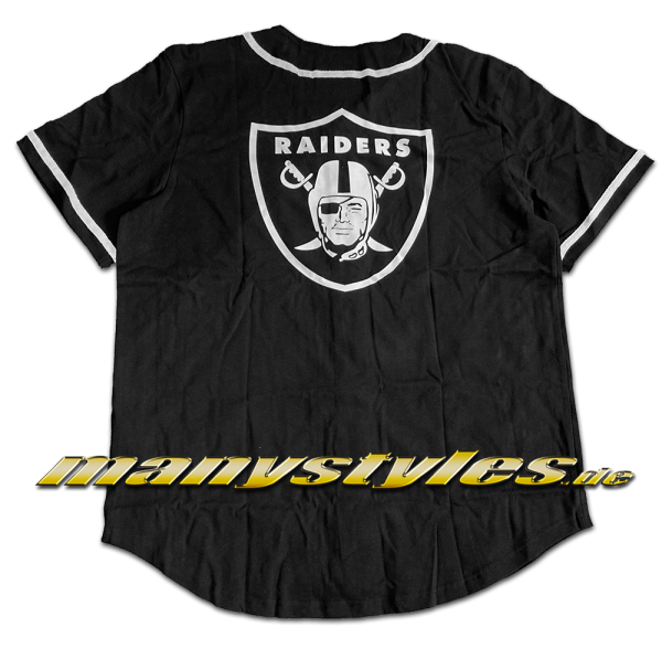 Las Vegas Raiders NFL Baseball Style Bottom Down Shirt Jacket von New Era Back