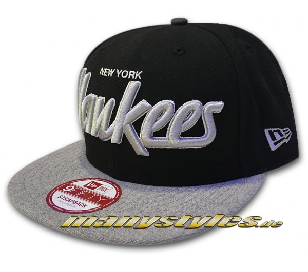 NY Yankees 9FIFTY MLB Snapback Cap Team Script Navy