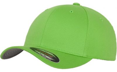 manystyles Blank Flex Fit Curved Visor Cap Lime Green von Yupong