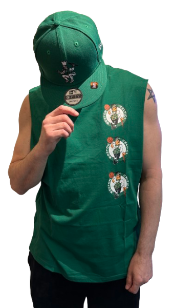 Boston Celtics NBA Sleeveless T-Shirt Green Black White OTC Official Team Color von New Era