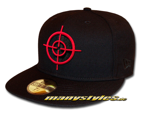 DC Comic Suicide Squad Deadshot Symbol 59FIFTY Fitted exclusive Cap Black Scarlet Red von New Era