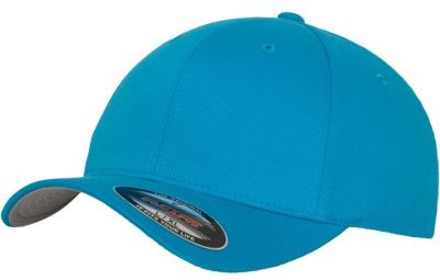 manystyles Blank Flex Fit Curved Visor Cap Turqouise von Yupong