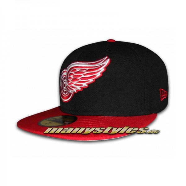 Detroit Red Wings 59FIFTY NHL Team Visor Cap Black Red exclusive