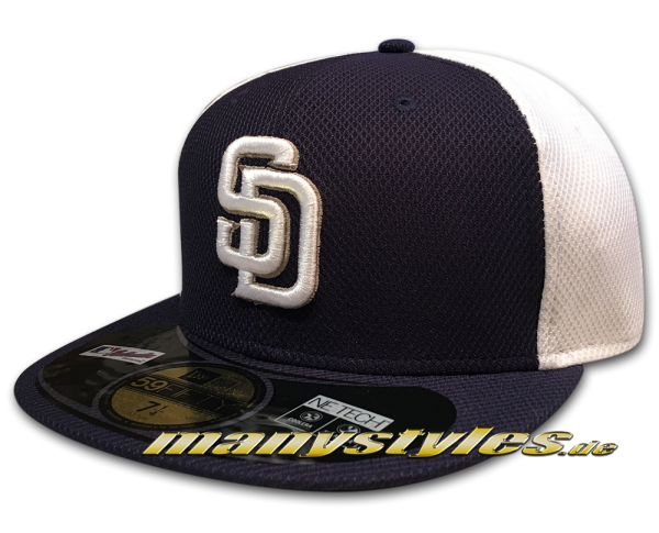 San Diego Padres 59FIFTY MLB Diamond Era Series on field Cap Authentic Navy White von New Era