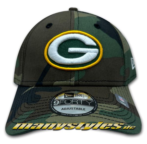 Greenbay Packers NFL 9FORTY Curved Visor adjustable League Essential Woodland Camouflage OTC von New Era