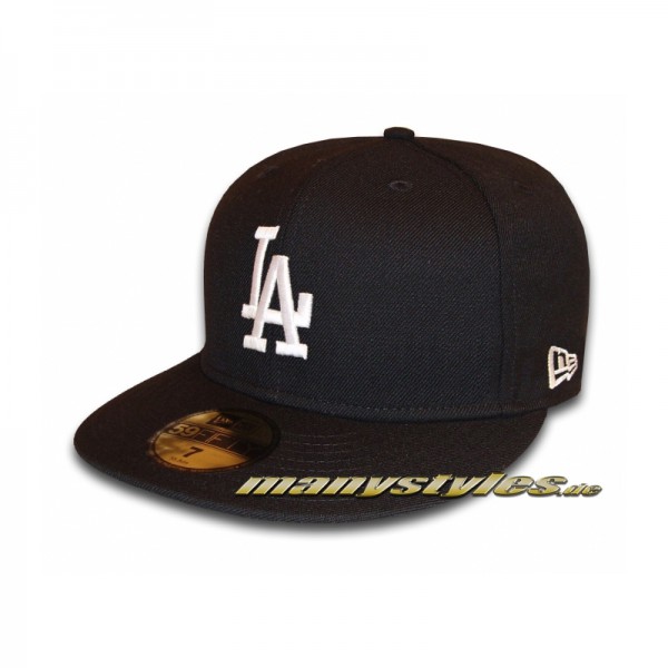 LA DODGERS New Era MLB Basic Cap Black White 59FIFTY