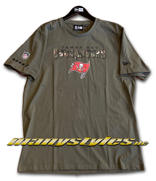 Tampa Bay Buccaneers NFL Camo Wordmark T-Shirt November Olive Camouflage von New Era