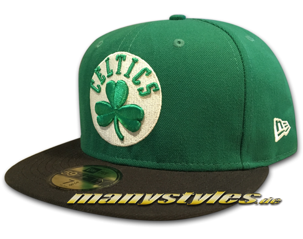 Boston Celtics 59FIFTY Fitted Caps NBA Basic Cap Green Black White OTC Original Team Color von New Era