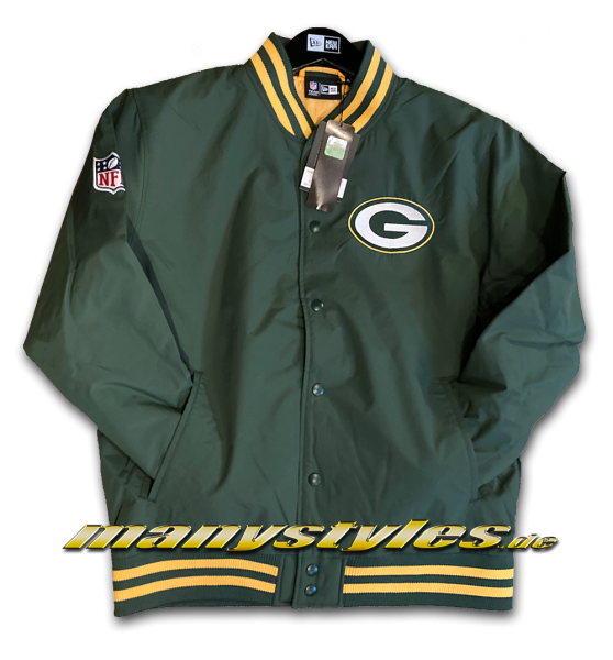 Greenbay Packers NFL Team Wordmark Bomber Jacket Green OTC von New Era