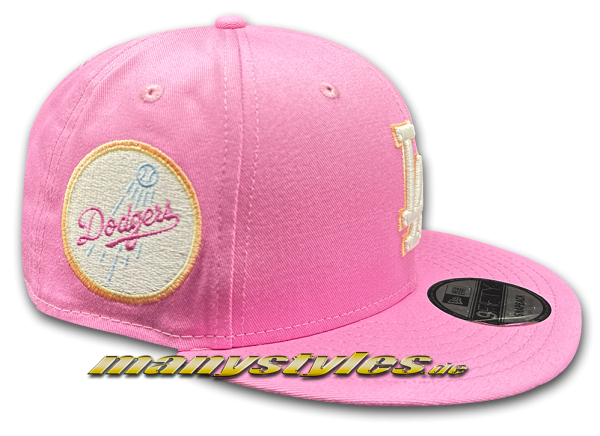 LA Dodgers MLB 9FIFTY Snapback Cap League Essential Pastell Pink Sky Gold von New Era