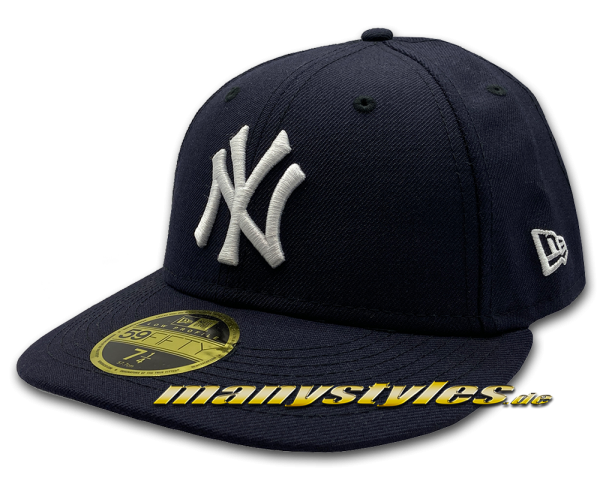 NY Yankees 59FIFTY MLB exclusive 1996 World Series Authentic Lowpro Lowprofile Lowcrown Cap Game Navy White with Grey Undervisor von New Era