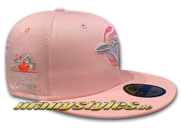 Toronto Blue Jays MLB 59FIFTY exclusive Fitted Cap in Miami Vice Baby Pink White von New Era Alternate