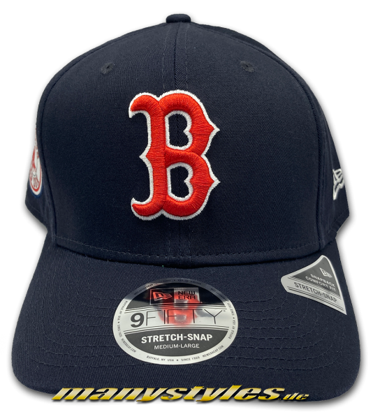 Boston Red Sox 9FORTY MLB Team Authentic Stretch Snap Snapback Cap in Navy OTC von New era