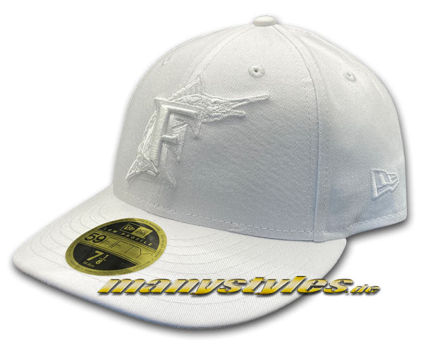 Florida Marlins MLB 59FIFTY manyStyles LowPro LowProfile exclusive inTriple White von New Era