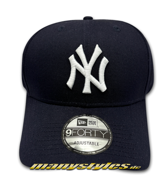 NY Yankees 9FORTY MLB Curved Visor Cap Navy