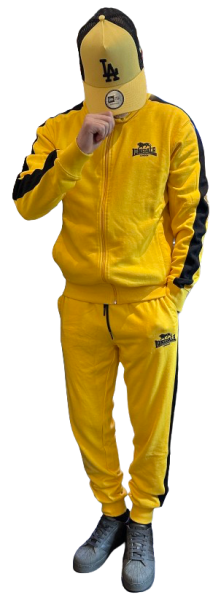 Lonsdale Track Suit BEICKERTON Yellow Black Boxing Suit Front