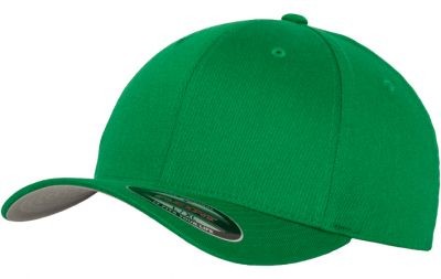 manystyles Blank Flex Fit Curved Visor Cap Pepper Green von Yupong