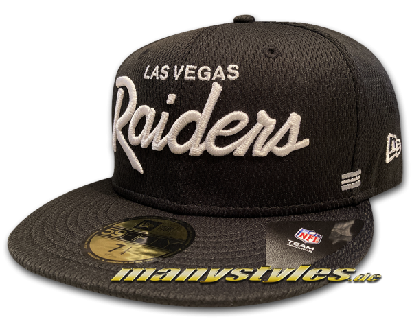 Las Vegas Raiders 59FIFTY SL Home NFL Sideline 2020 Cap Black White Team Color von New Era