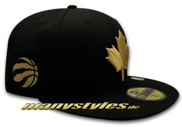 Toronto Raptors NBAce 22 59FIFTY Fitted Alternate Cap in Black Gold von New Era AlternateView