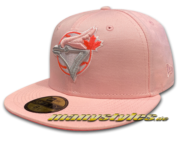 Toronto Blue Jays MLB 59FIFTY exclusive Fitted Cap in Miami Vice Baby Pink White von New Era Front