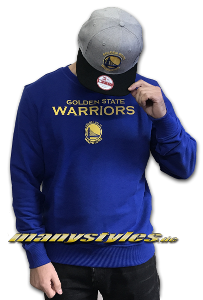 Golden State Warriors NBA Tip Off Crew Sweat Crewneck Sweatshirt Pullover Royal OTC von New Era